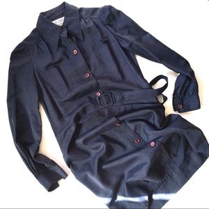 Vintage PORTS 1961 70s shirt dress in pure silk